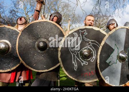 Reenactors au York Viking Festival Banque D'Images