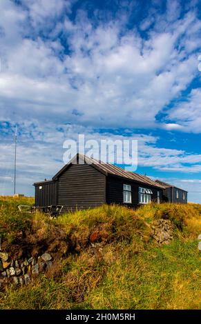 Lizard Wireless Station à Bass point dans le sud de Cornwall Angleterre Royaume-Uni établie par Guglielmo Marconi en 1901 pour conduire des transmissions sans fil expérimentales. Banque D'Images