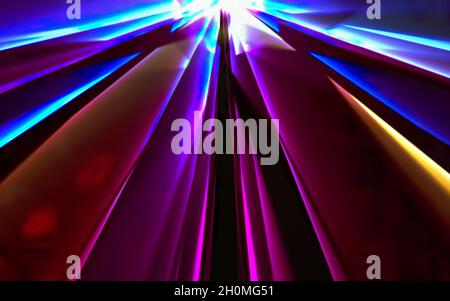 Résumé magenta violet bleu éclaboussant fond de lumière laser Banque D'Images