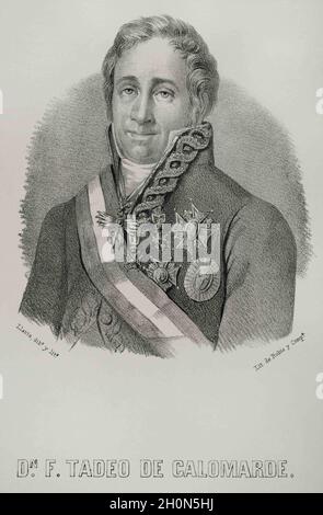 Francisco Tadeo Calomarde de Retascon y Arria (1773-1842). Homme d'État espagnol. 1er duc de Santa Isabel. Ministre de la grâce et de la Justice (1823-1833) duri Banque D'Images