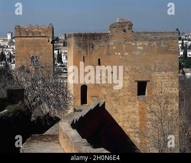 Espagne, Andalousie, Grenade. L'Alhambra. Palais et forteresse reconstruits au XIIIe siècle. Émirat de Grenade. Dynastie Nasrid. La Tour du juge (T Banque D'Images