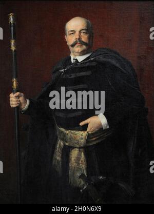Stanislaw Marcin Badeni (1850-1912).Politicien polonais.Portrait de Kazimierz Pochwalski (1855-1940), 1903.Galerie d'art polonaise du XIXe siècle (Sukiennic Banque D'Images