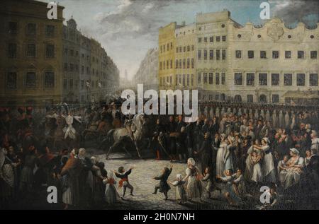 Jozef Antoni Poniatowski (1763-1813).Général polonais et maréchal de l'Empire français.Le Prince Jozef Poniatowski entre à Cracovie le 15 juillet 1809, 1821.P Banque D'Images