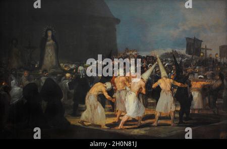 Francisco de Goya y Lucientes (1746-1828).Peintre espagnol.Une procession de Flagellants, 1808-1812.San Fernando Académie royale des Beaux-Arts Madrid.S Banque D'Images