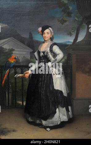 Anton Raphael Mengs (1728-1779).Peintre de l'école allemande.Portrait de la Marquise de Llano, 1770.Isabel Parreño Arce est dépeint par Mengs at t Banque D'Images