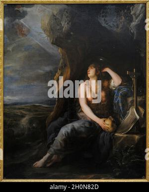 Juan Carreño de Miranda (1614-1685). Peintre espagnol. Madeleine pénitente, 1654. San Fernando Académie Royale des Beaux-arts de Madrid. L'Espagne. Banque D'Images