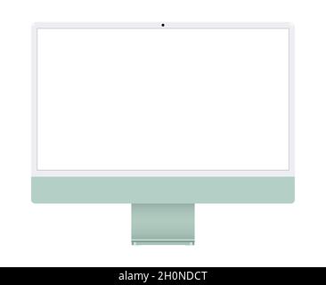 Nouveau modèle d'écran d'ordinateur imac moderne, illustration de stock vectorielle au design plat Illustration de Vecteur