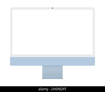 Nouveau modèle d'écran d'ordinateur imac moderne, illustration de stock vectorielle au design plat Illustration de Vecteur