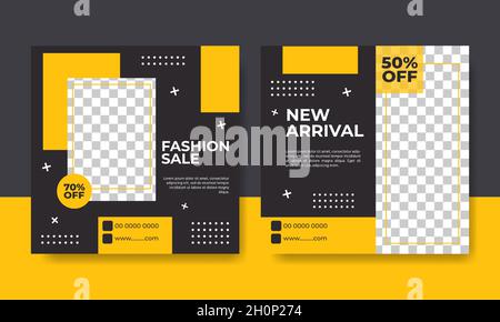 Illustration du modèle de prospectus de mode ou de publication sur les réseaux sociaux Illustration de Vecteur