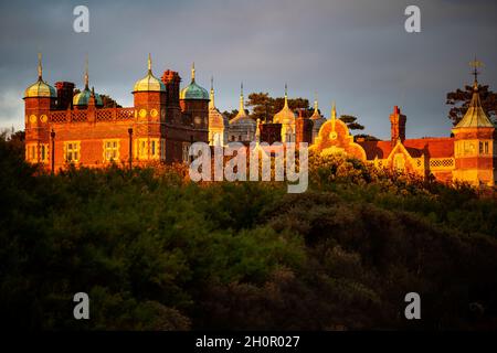 Bawdsey Manor sur la côte du Suffolk où, en 1938, Robert Watson Watt a expérimenté les ondes radio et l'invention du radar. Banque D'Images