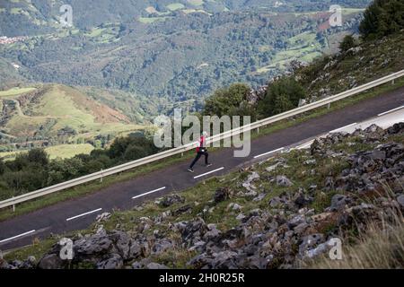 9 septembre 2017, Alto de l'Angliru, Espagne; Cyclisme, Vuelta a Espana Stage 20; Banque D'Images