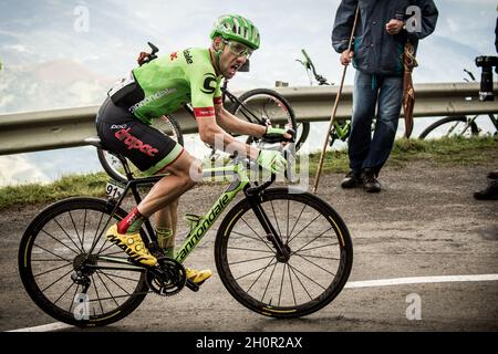 9 septembre 2017, Alto de l'Angliru, Espagne; Cyclisme, Vuelta a Espana Stage 20; Michael Woods. Banque D'Images