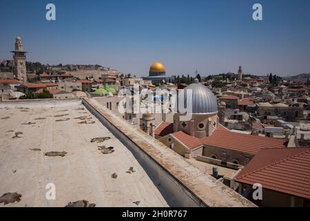 Asie Moyen-Orient Israël Jérusalem la vieille ville  l'Hospice de la ville autrichienne depuis le toit Banque D'Images