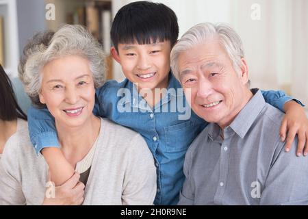 Photo de famille chaleureuse Banque D'Images