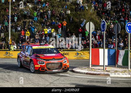 27 Camilli Eric (fra), Vilmot Maxime (fra), Sports & You, Citroën C3, action pendant le RACC Rally Catalunya de Espana, 11ème tour de la FIA WRC 2021, FIA World Rally Championship, du 14 au 17 octobre 2021 à Salou, Catalogne, Espagne - photo: Nikos Katikis/DPPI/LiveMedia Banque D'Images