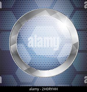 Loupe avec fond métallique Illustration de Vecteur