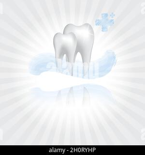 Illustration dentaire vectorielle abstraite des dents Illustration de Vecteur