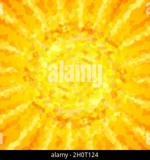 Arrière-plan abstrait orange. Brillance du soleil. Illustration vectorielle Illustration de Vecteur
