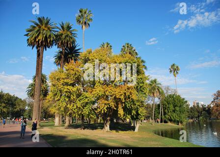 BUENOS AIRES, ARGENTINE - 18 mai 2015: Une belle vue sur les bosiques de Palerme parc public Argentine Banque D'Images