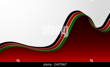 EPS10 fond patriotique vectoriel avec couleurs de drapeau du Kenya.Un élément d'impact pour l'utilisation que vous voulez en faire. Illustration de Vecteur