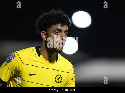 Bristol, Royaume-Uni.13 octobre 2021.Josh Brooking de Chelsea U21 lors du match de Trophée « Papa John's » de l'EFL entre Bristol Rovers et Chelsea U21 au Memorial Stadium, Bristol, Angleterre, le 13 octobre 2021.Photo d'Andy Rowland.Crédit : Prime Media Images/Alamy Live News Banque D'Images