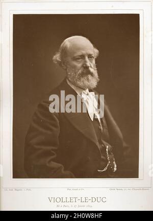 Portrait de l'architecte français Eugène Viollet-le-Duc (1814 - 1879), 1878. Photographie par Nadar (1820 - 1910) Banque D'Images