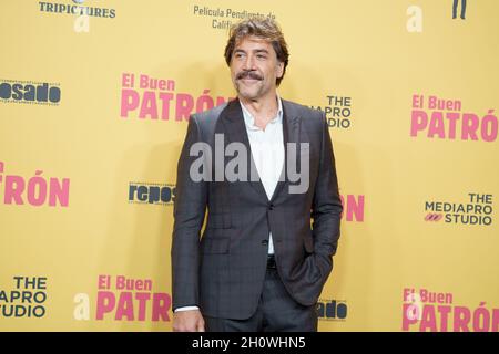 Madrid, Espagne.14 octobre 2021.Javier Bardem assiste à la première du film "El buen patron", aux Cinemas Callao.Crédit : SOPA Images Limited/Alamy Live News Banque D'Images