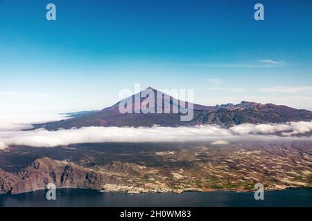 Volcan du Mont Teide à Ténérife, vue aérienne Banque D'Images