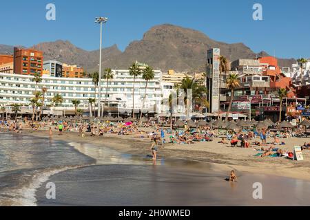 Plage de Costa Adeje à Ténérife Banque D'Images