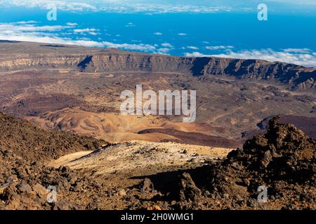 Las Cañadas (Ucanta) caldera dans le parc national de Teide à Ténérife Banque D'Images