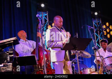 Cracovie, Pologne - 11 juillet 2021 : le Quatuor Branford Marsalis est en direct à la 26e édition du Festival de Jazz d'été à Cracovie Banque D'Images