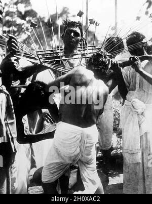 Festival de Thaipusam, Singapour, années 1920 Banque D'Images