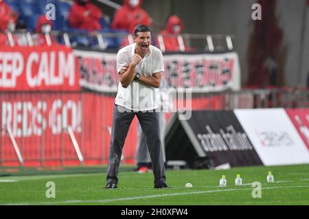 Saitama, Japon.18 septembre 2021.Directeur Ricardo Rodriguez d'Urawa Reds lors du match de football de la J1 League 2021 entre Urawa Reds et Cerezo Osaka au stade Saitama 2002 à Saitama, Japon, le 18 septembre 2021.Credit: AFLO/Alay Live News Banque D'Images