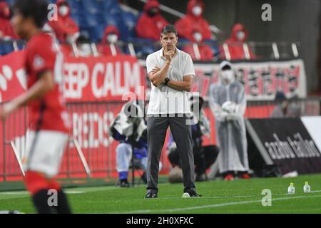 Saitama, Japon.18 septembre 2021.Directeur Ricardo Rodriguez d'Urawa Reds lors du match de football de la J1 League 2021 entre Urawa Reds et Cerezo Osaka au stade Saitama 2002 à Saitama, Japon, le 18 septembre 2021.Credit: AFLO/Alay Live News Banque D'Images