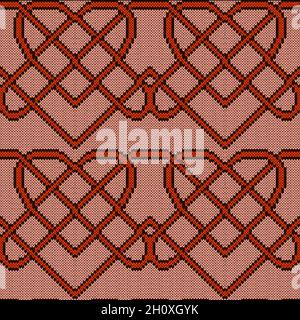 Motif vectoriel sans couture orné dans des tons de brun et d'orange comme texture de tissu Illustration de Vecteur