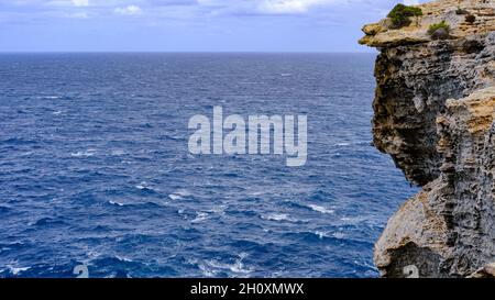 Vue et paysages de 'Cap de Cavalleria', Minorque, Iles Baléares, Espagne. mer, côte Banque D'Images