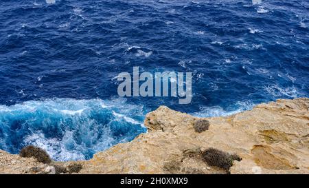 Vue et paysages de 'Cap de Cavalleria', Minorque, Iles Baléares, Espagne. mer, côte Banque D'Images