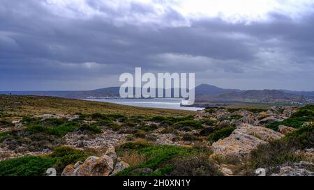 Vue et paysages de 'Cap de Cavalleria', Minorque, Iles Baléares, Espagne. mer, côte Banque D'Images