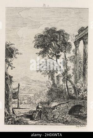 Traité de la Gravoure a l’eau forte, 1866.Maxime Lalanne (français, 1827-1886), Cadart et Luquet, Paris.Livre contenant 4 gravures de Maxime Lalanne; Banque D'Images