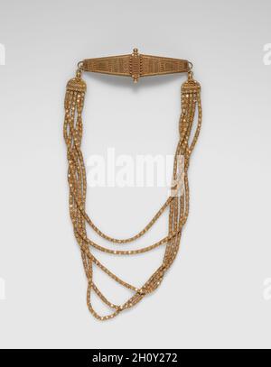 Collier: SIRO BO MALEYA -- (poivre-fleur-guirlande), 1700s.Ceylan, Kandy.Or ; Banque D'Images