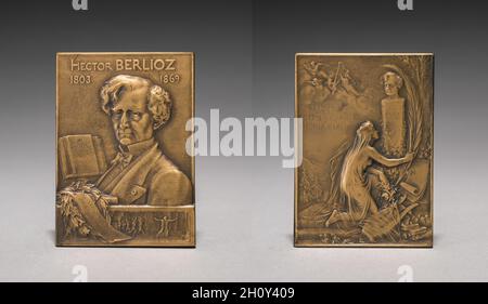 Médaillon, 1903. Jules DUPRÉ (Français, 1811-1889). Bronze ; total : 7,7 x 4,8 cm (3 1/16 x 1 7/8 in.). Banque D'Images