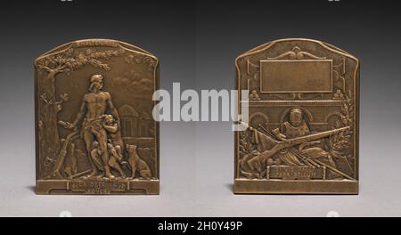 Médaille, 1914-1918. Emile André Boisseau (Français, 1842-1923). Bronze ; Total : 7 x 5,8 cm (2 3/4 x 2 5/16 in.). Banque D'Images