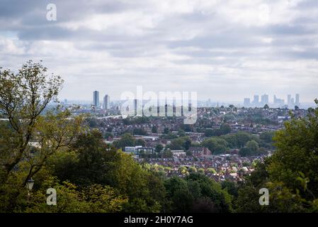 Vue sur Londres.Alexandra Palace, Londres, Royaume-Uni Banque D'Images