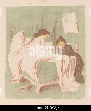 Instructions pour la journée.Jean Louis Forain (français, 1852-1931).Lithographie; Banque D'Images