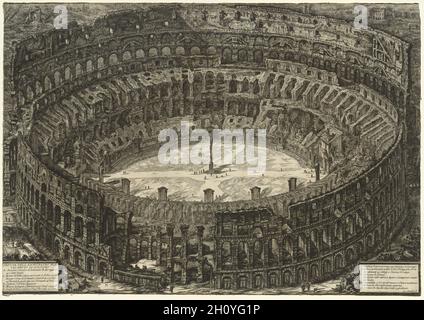 Vue sur Rome : le Colisée, 1776.Giovanni Battista Piranesi (italien, 1720-1778).Gravure ; Banque D'Images