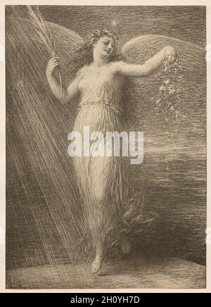 L'Estampe moderne : Immortalité, 1898.Henri Fantin-Latour (français, 1836-1904).Lithographie; feuille: 40.3 x 30.6 cm (15 7/8 x 12 1/16 po.); image: 34.6 x 24.6 cm (13 5/8 x 9 11/16 po.). Banque D'Images