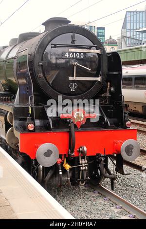 Locomotive LMS n° 46100 Royal Scot à la gare centrale de Cardiff après le transport des trains Saphos railtour le Welshman de Kingswear.14.09.2021. Banque D'Images