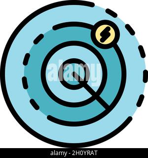 Icône de recherche de programmes malveillants.Aperçu de l'analyse des programmes malveillants vecteur icône couleur isolé à plat Illustration de Vecteur