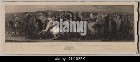 Pèlerinage à Canterbury, 1817.Luigi Schiavonetti (italien, 1765-1810), James Heath (britannique, 1757-1834), d'après Thomas Stothard (britannique, 1755-1834).Gravure ; Banque D'Images