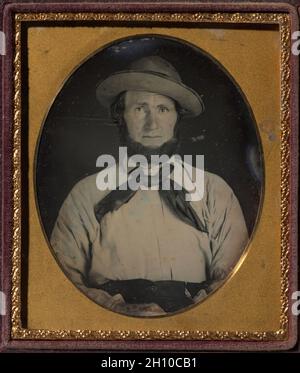 Miner, c.1850-55.Robert H. Vance (américain, 1825-1876).Daguerréotype, sixième plaque; hors tout : 8.3 x 7 cm (3 1/4 x 2 3/4 po). Banque D'Images